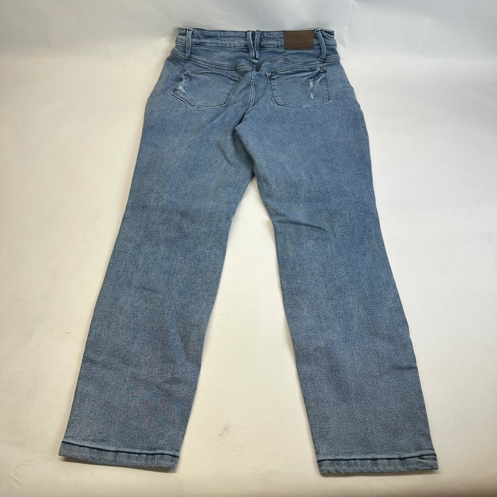 Judy Blue Los Angeles Womens 9/29 Medium Wash Distressed Straight Hi Rise Jeans